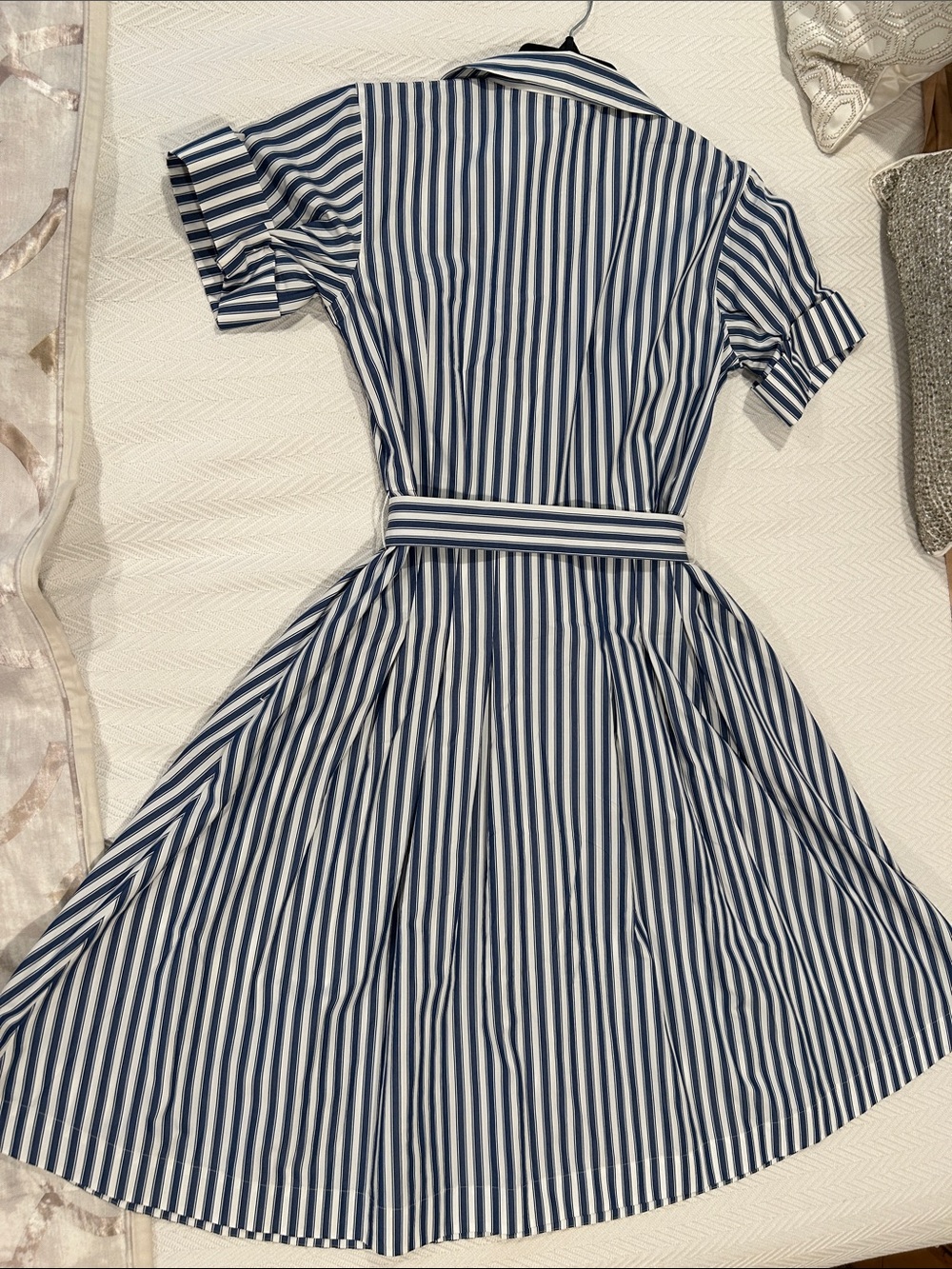 NWOT Brooks Brothers Nautical Blue and White Striped Shirt Dress. - Picture 4 of 5